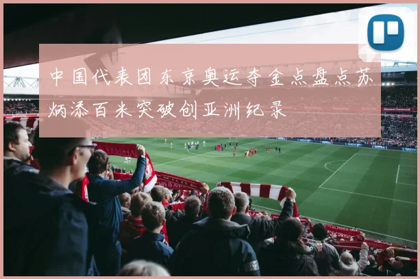 中国代表团东京奥运夺金点盘点苏炳添百米突破创亚洲纪录